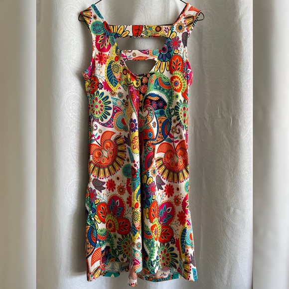 SMALL Multicolour Paisley and Floral Tank Dress - Picture 3 of 3